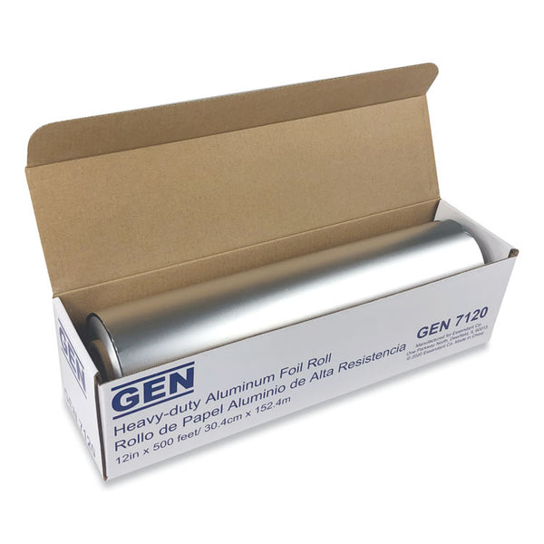 GEN Heavy-Duty Aluminum Foil Roll, 12" x 500 ft, 6/Carton (GEN7120CT)