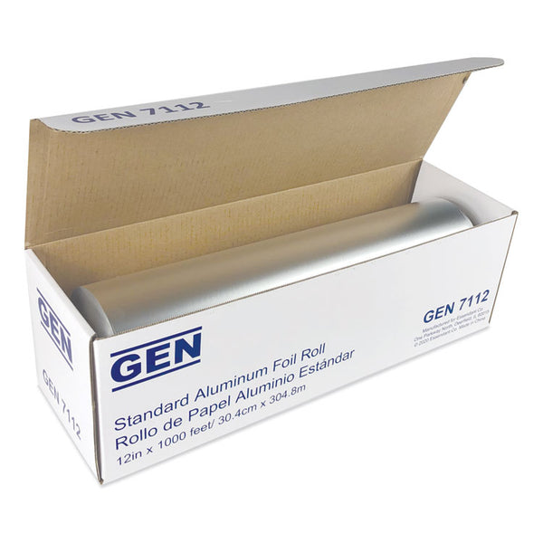 GEN Standard Aluminum Foil Roll, 12" x 1,000 ft, 6/Carton (GEN7112CT)