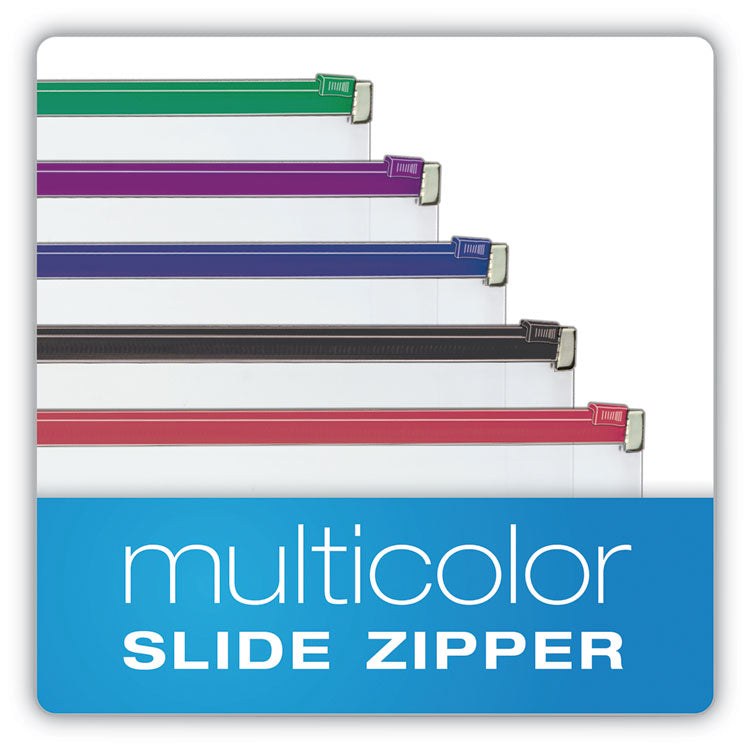 Cardinal® Expanding Zipper Binder Pocket, 8.5 x 11, Assorted Colors, 5/Pack (CRD14650)