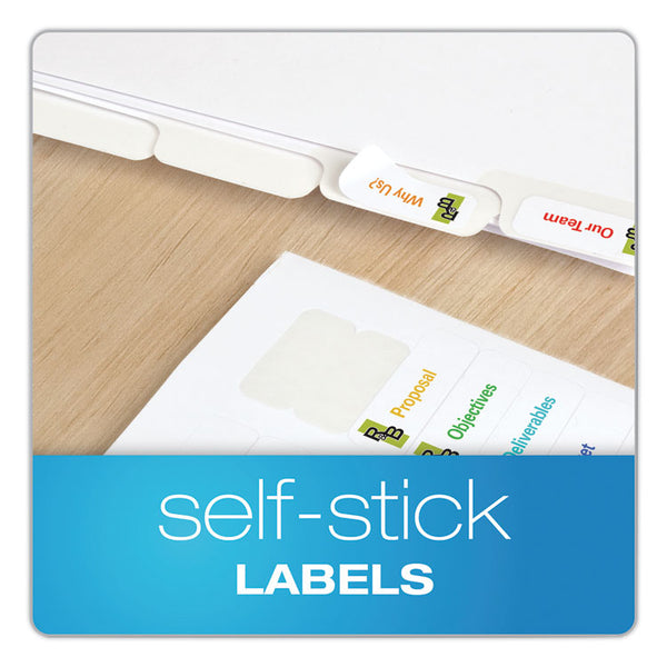 Oxford™ Custom Label Tab Dividers with Self-Adhesive Tab Labels, 8-Tab, 11 x 8.5, White, 25 Sets (OXF11316)