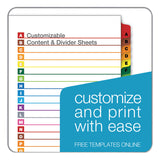 Cardinal® OneStep Printable Table of Contents and Dividers, 26-Tab, A to Z, 11 x 8.5, White, Assorted Tabs, 1 Set (CRD60218)