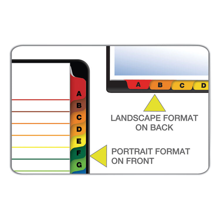 Cardinal® OneStep Printable Table of Contents and Dividers, 26-Tab, A to Z, 11 x 8.5, White, Assorted Tabs, 1 Set (CRD60218)