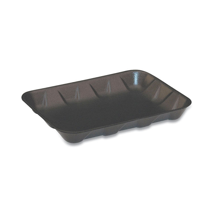 Pactiv Evergreen Supermarket Tray, #4D, 9.58 x 7.08 x 1.25,  Black, Foam, 400/Carton (PCT51P904D)