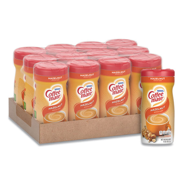 Coffee mate® Non-Dairy Powdered Creamer, Hazelnut, 15 oz Canister, 12/Carton (NES12345CT) Case of 12