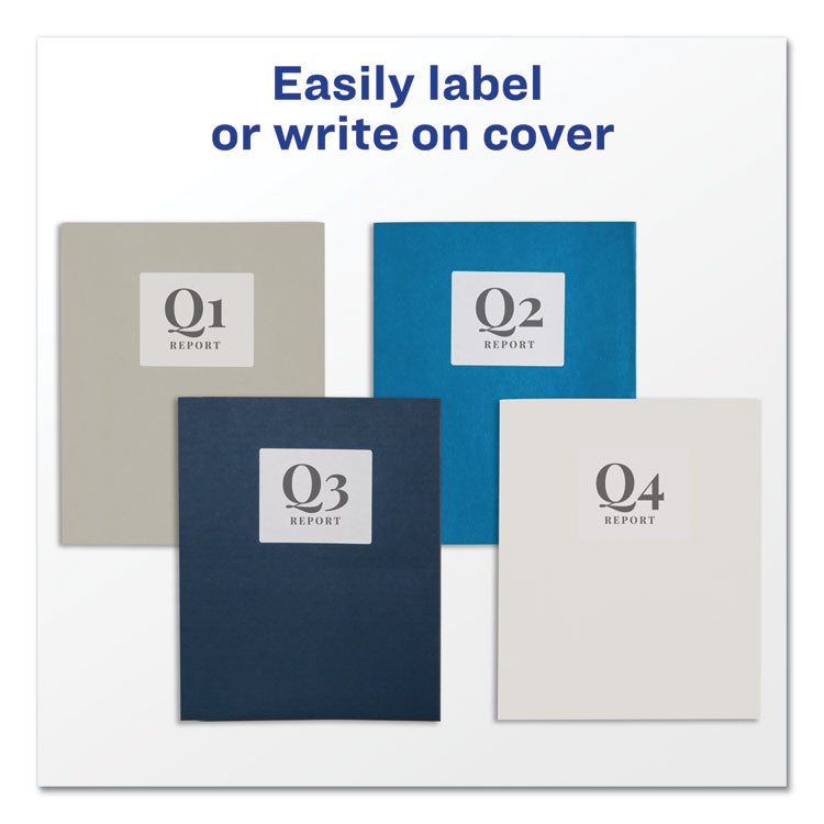 Avery® Two-Pocket Folder, 40-Sheet Capacity, 11 x 8.5, Gray, 25/Box (AVE47990) 1 Pack of 25