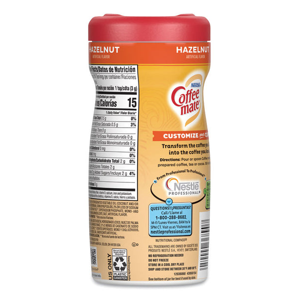 Coffee mate® Hazelnut Creamer Powder, 15oz Plastic Bottle (NES12345)