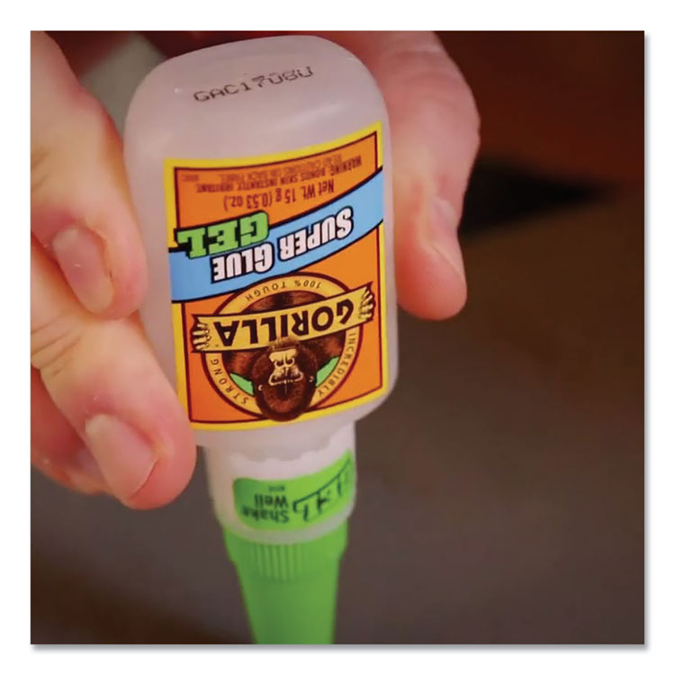 Gorilla® Super Glue Gel, 0.53 oz, Dries Clear, 4/Carton (GOR7807301CT) Case of 4