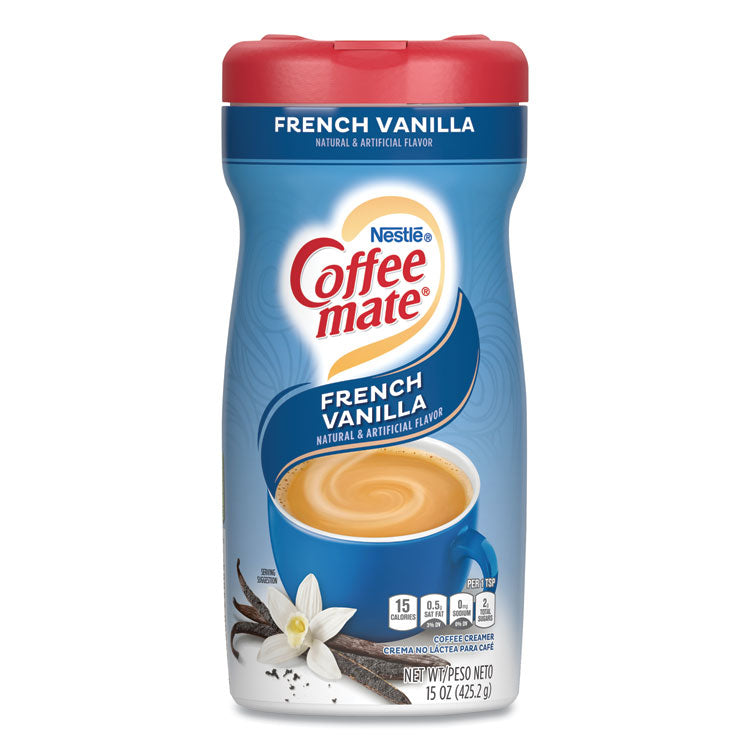 Coffee mate® Non-Dairy Powdered Creamer, French Vanilla, 15 oz Canister, 12/Carton (NES35775CT)