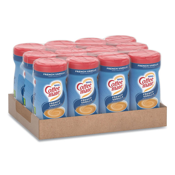 Coffee mate® Non-Dairy Powdered Creamer, French Vanilla, 15 oz Canister, 12/Carton (NES35775CT)