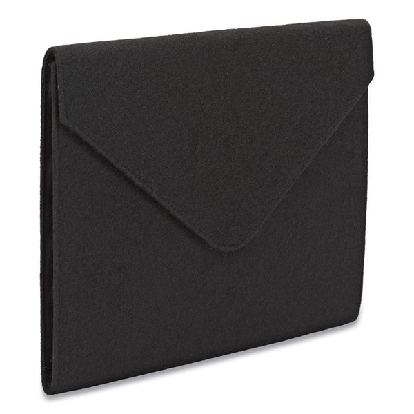 Smead™ Soft Touch Cloth Expanding Files, 2" Expansion, 1 Section, Snap Closure, Letter Size, Black (SMD70920)