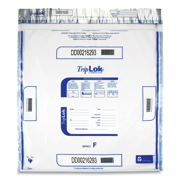 TripLOK™ Deposit Bag, Plastic, 20 x 20, Clear, 250/Carton (CNK585064) Case of 250