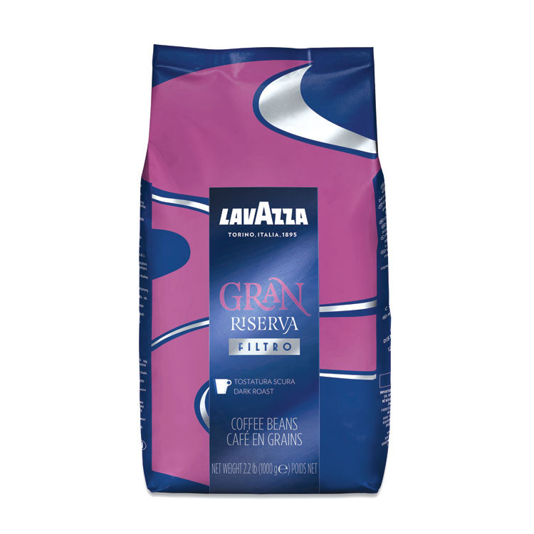 Lavazza Gran Riserva Whole Bean Coffee, Dark and Bold, 2.2 lb Bag (LAV3454) Each