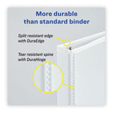 Avery® Heavy-Duty Non Stick View Binder with DuraHinge and Slant Rings, 3 Rings, 1" Capacity, 11 x 8.5, White, 4/Pack (AVE79780)