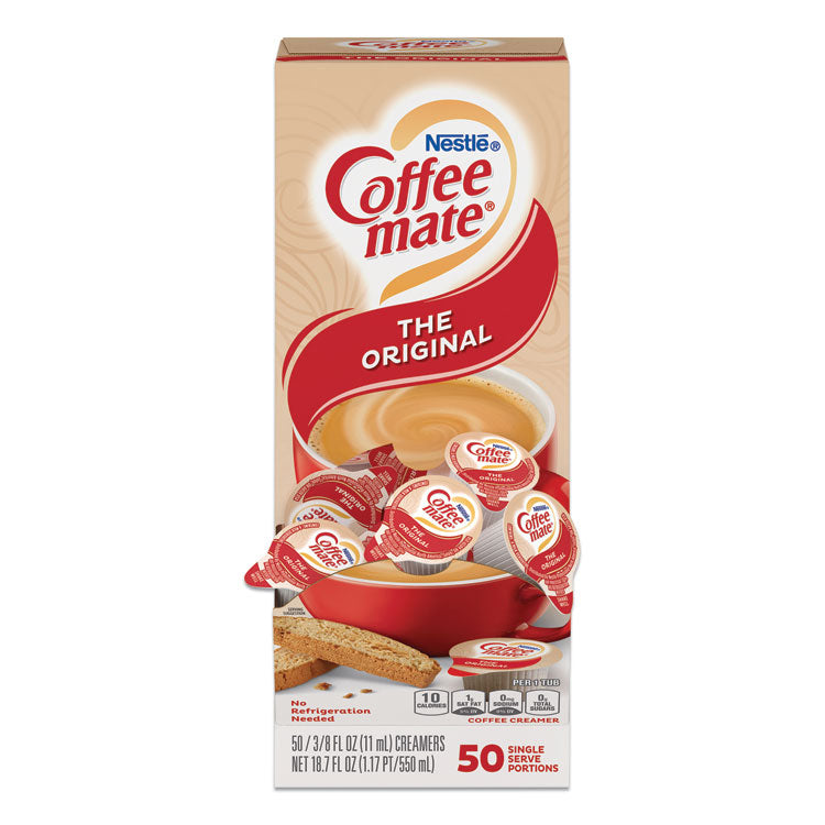 Coffee mate® Liquid Coffee Creamer, Original, 0.38 oz Mini Cups, 50/Box (NES35110BX)