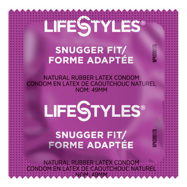 Lifestyles® Snugger Fit Condom Lubricated One Size Fits Most 1,008 per Case (1206385_CS) 1/CS