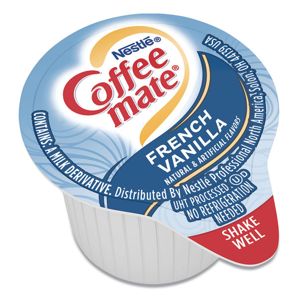 Coffee mate® Liquid Coffee Creamer, French Vanilla, 0.38 oz Mini Cups, 180/Carton (NES35070)