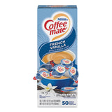 Coffee mate® Liquid Coffee Creamer, French Vanilla, 0.38 oz Mini Cups, 50/Box, 4 Boxes/Carton, 200 Total/Carton (NES35170CT) 4 Packs of 50