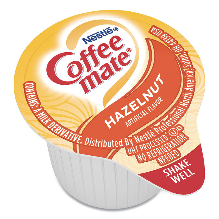 Coffee mate® Liquid Coffee Creamer, Hazelnut, 0.38 oz Mini Cups, 180/Carton (NES35080) Case of 180