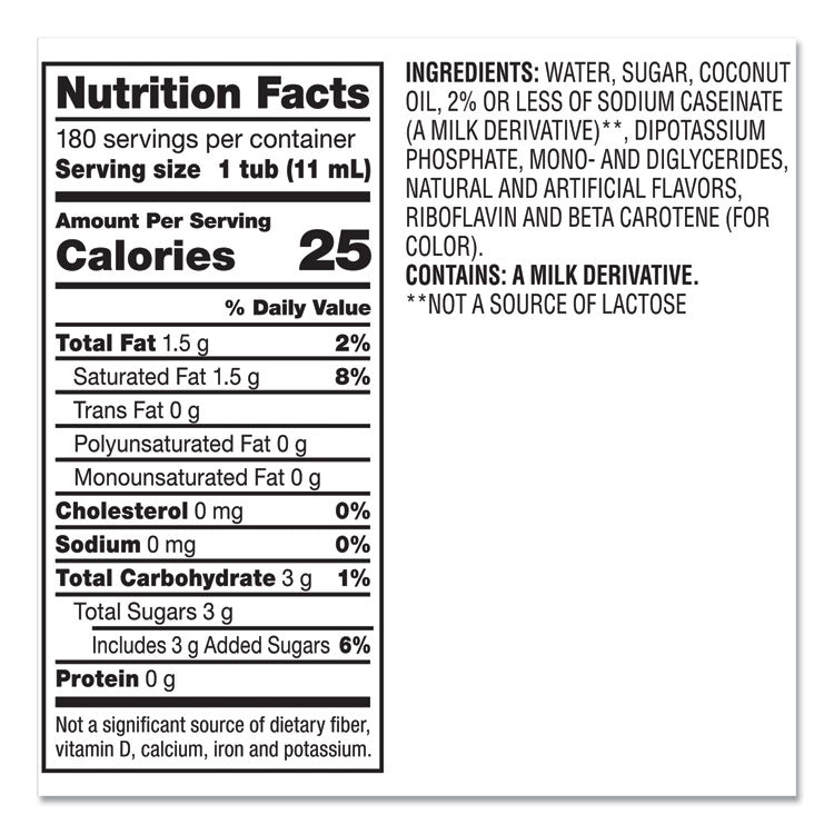 Coffee mate® Liquid Coffee Creamer, Hazelnut, 0.38 oz Mini Cups, 180/Carton (NES35080) Case of 180