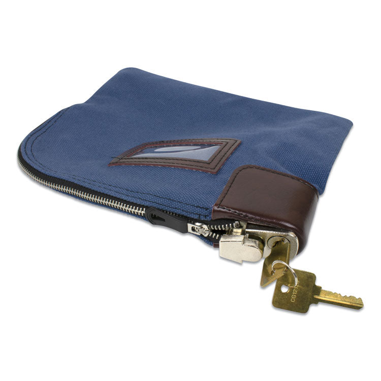 CONTROLTEK® Fabric Deposit Bag, Locking, 8.5 x 11 x 1, Nylon, Blue (CNK530980)