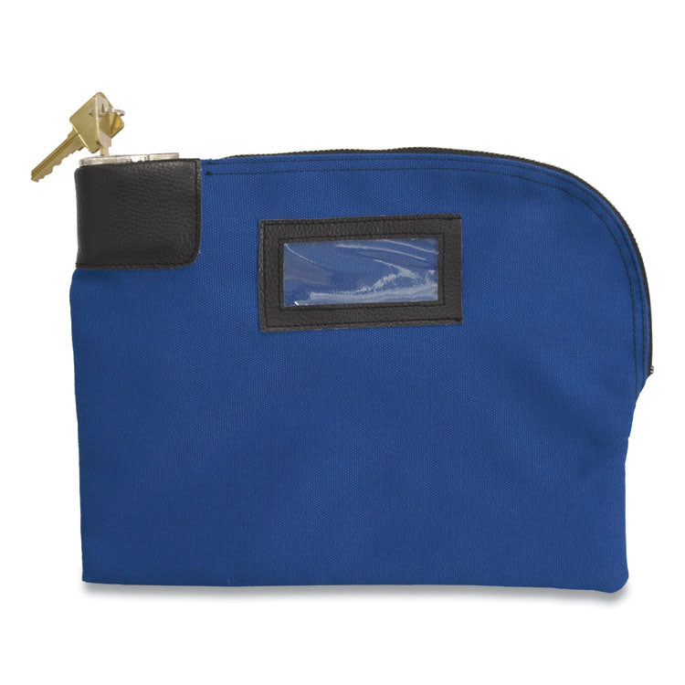 CONTROLTEK® Fabric Deposit Bag, Locking, Canvas, 8.5 x 11 x 1, Blue (CNK530312)