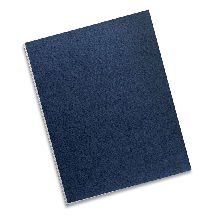 Fellowes® Expressions Linen Texture Presentation Covers for Binding Systems, Navy, 11 x 8.5, Unpunched, 200/Pack (FEL52098)