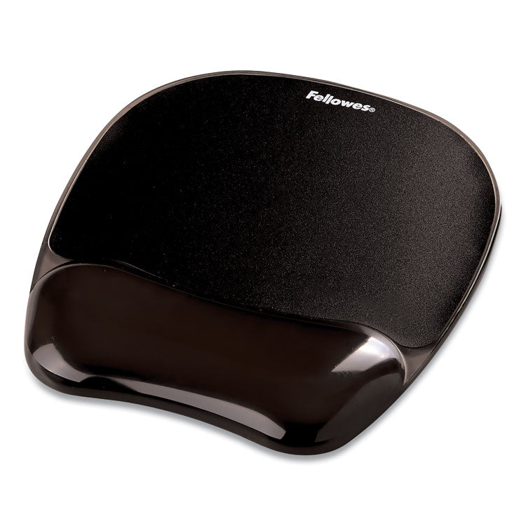 Fellowes® Gel Crystals Mouse Pad with Wrist Rest, 7.87 x 9.18, Black (FEL9112101)