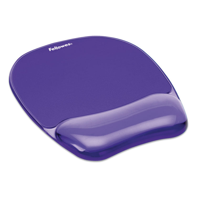 Fellowes® Gel Crystals Mouse Pad with Wrist Rest, 7.87 x 9.18, Purple (FEL91441)