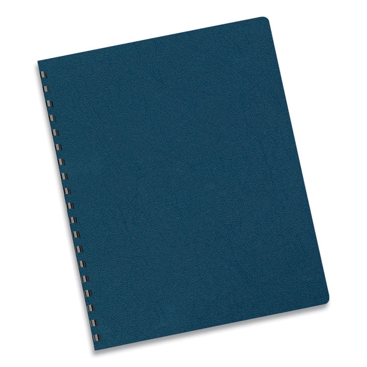 Fellowes® Executive Leather-Like Presentation Cover, Navy, 11.25 x 8.75, Unpunched, 50/Pack (FEL52145)