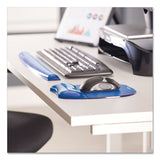 Fellowes® Gel Crystals Mouse Pad with Wrist Rest, 7.87 x 9.18, Blue (FEL91141)