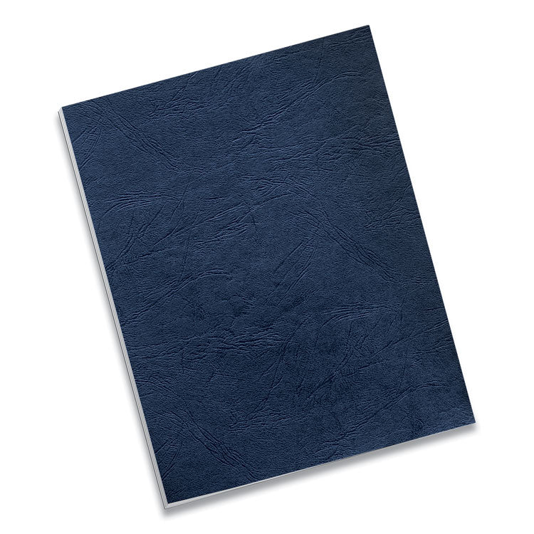 Fellowes® Classic Grain Texture Binding System Covers, 11 x 8.5, Navy, 50/Pack (FEL52124)