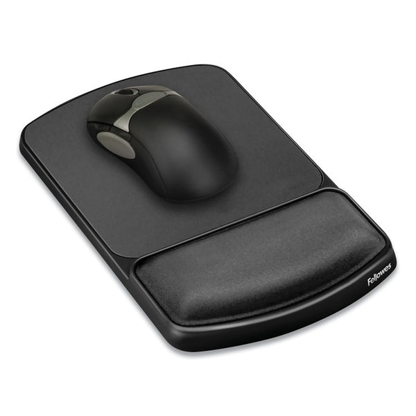 Fellowes® Gel Mouse Pad with Wrist Rest, 6.25 x 10.12, Graphite/Platinum (FEL91741)