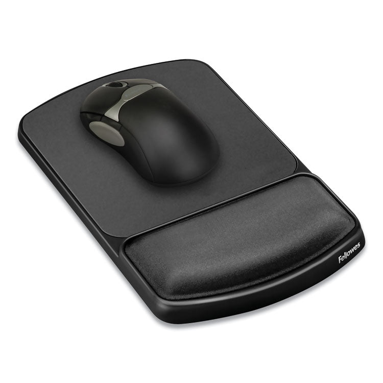 Fellowes® Gel Mouse Pad with Wrist Rest, 6.25 x 10.12, Graphite/Platinum (FEL91741) Each