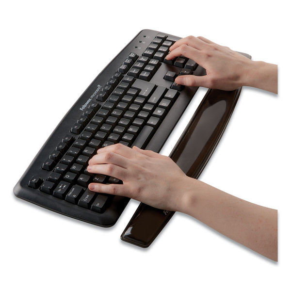 Fellowes® Gel Crystals Keyboard Wrist Rest, 18.5 x 2.25, Black (FEL9112201)