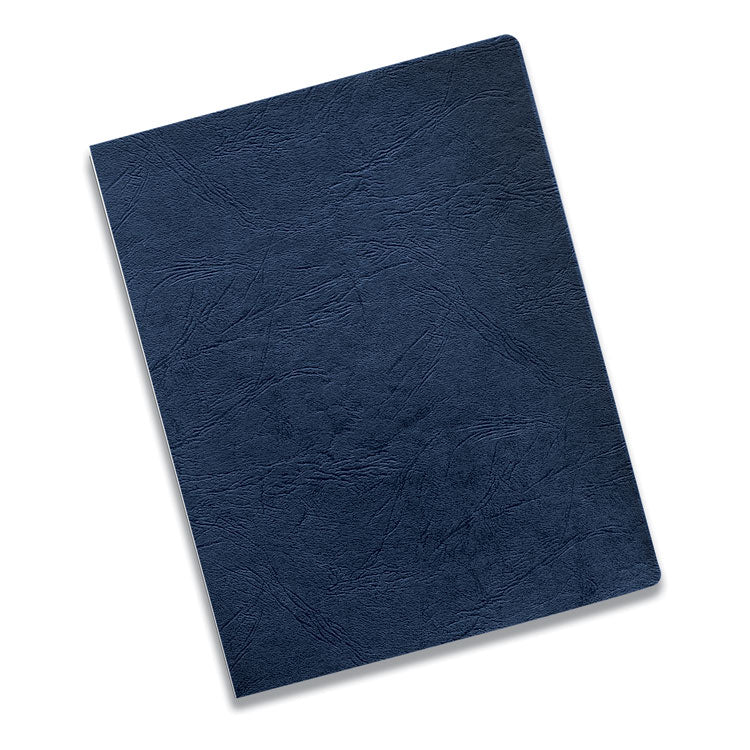 Fellowes® Expressions Classic Grain Texture Presentation Covers for Binding Systems, Navy, 11.25 x 8.75, Unpunched, 200/Pack (FEL52136)