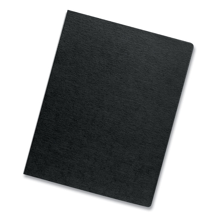 Fellowes® Expressions Linen Texture Presentation Covers for Binding Systems, Black, 11.25 x 8.75, Unpunched, 200/Pack (FEL52115)