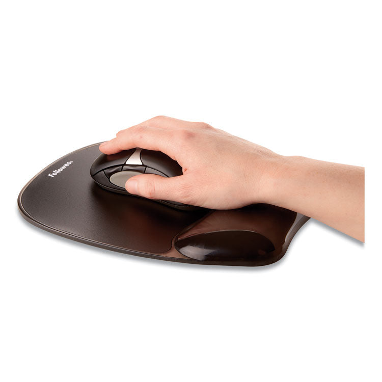 Fellowes® Gel Crystals Mouse Pad with Wrist Rest, 7.87 x 9.18, Black (FEL9112101)