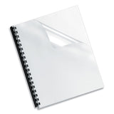 Fellowes® Crystals Transparent Presentation Covers for Binding Systems, Clear, with Square Corners, 11 x 8.5, 3-Hole Punched, 100/Pack (FEL5293701)