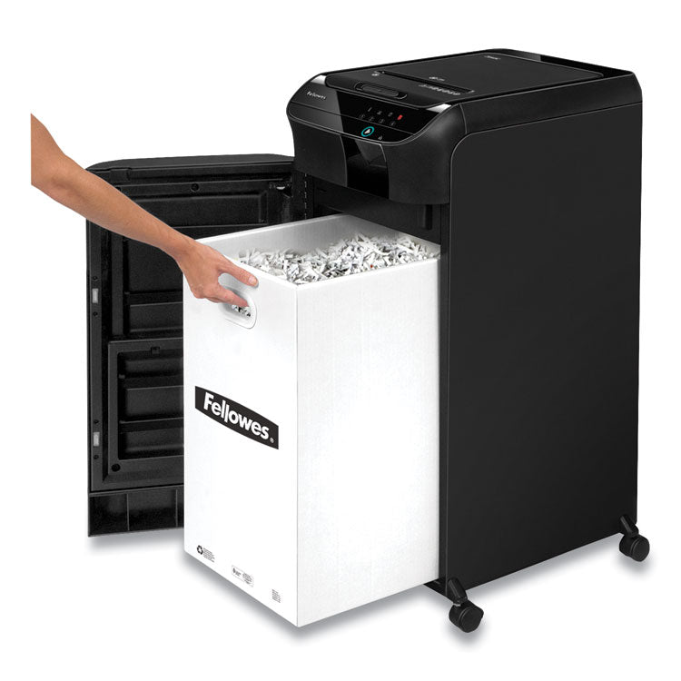 Fellowes® AutoMax 550C Auto Feed Cross-Cut Shredder, 550 Auto/14 Manual Sheet Capacity (FEL4963001)