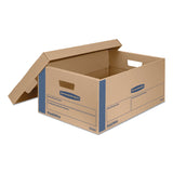 Bankers Box® SmoothMove Prime Moving/Storage Boxes, Lift-Off Lid, Half Slotted Container, Large, 15" x 24" x 10", Brown/Blue, 8/Carton (FEL0066001) Case of 8