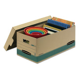Bankers Box® STOR/FILE Medium-Duty 100% Recycled Storage Boxes, Legal Files, 15.88" x 25.38" x 10.25", Kraft/Green, 12/Carton (FEL1270201) Case of 12
