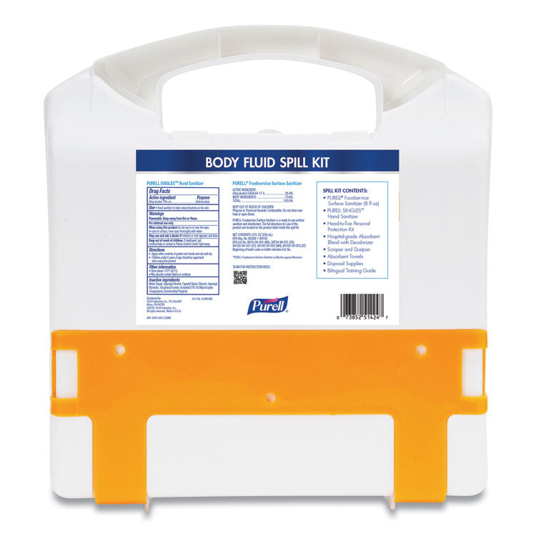 PURELL® Body Fluid Spill Kit, 4.5" x 11.88" x 11.5", One Clamshell Case with 2 Single Use Refills/Carton (GOJ384101CLMS) Case of 2