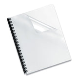 Fellowes® Crystals Transparent Presentation Covers for Binding Systems, Clear, with Round Corners, 11.25 x 8.75, Punched, 100/Pack (FEL5293401)