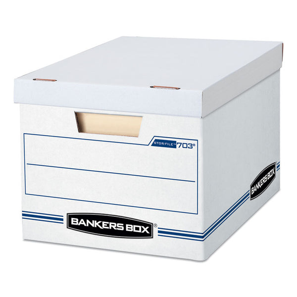 Bankers Box® STOR/FILE Basic-Duty Storage Boxes, Letter/Legal Files, 12" x 16.25" x 10.5", White, 20/Carton (FEL0070333) Case of 20