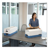 Bankers Box® STOR/FILE Medium-Duty Strength Storage Boxes, Letter/Legal Files, 12.25" x 16" x 11", White/Blue, 4/Carton (FEL0002501) Case of 4