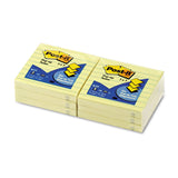 Post-it® Pop-up Notes Original Canary Yellow Pop-up Refill, Note Ruled, 3" x 3", Canary Yellow, 100 Sheets/Pad, 6 Pads/Pack (MMMR335YW) Pack of 6