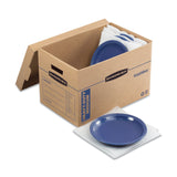 Bankers Box® SmoothMove Kitchen Moving Kit with Dividers + Foam, Half Slotted Container (HSC), Medium, 12.25" x 18.5" x 12", Brown/Blue (FEL7710302) Each