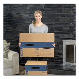 Bankers Box® SmoothMove Prime Moving/Storage Boxes, Hinged Lid, Regular Slotted Container, Small, 12" x 16" x 12", Brown/Blue, 10/Carton (FEL0062701) Case of 10