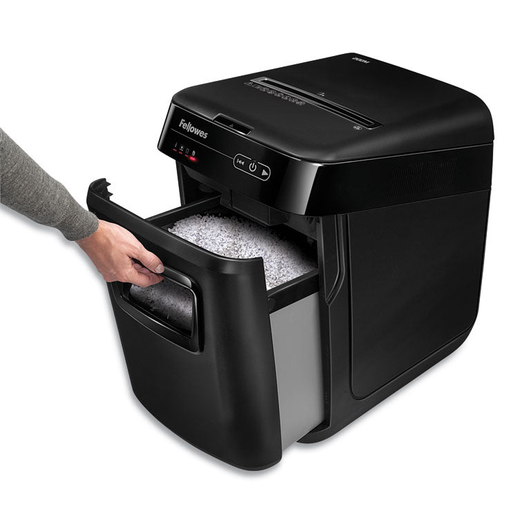 Fellowes® AutoMax 200M Auto Feed Micro-Cut Shredder, 200 Auto/10 Manual Sheet Capacity (FEL4656201)