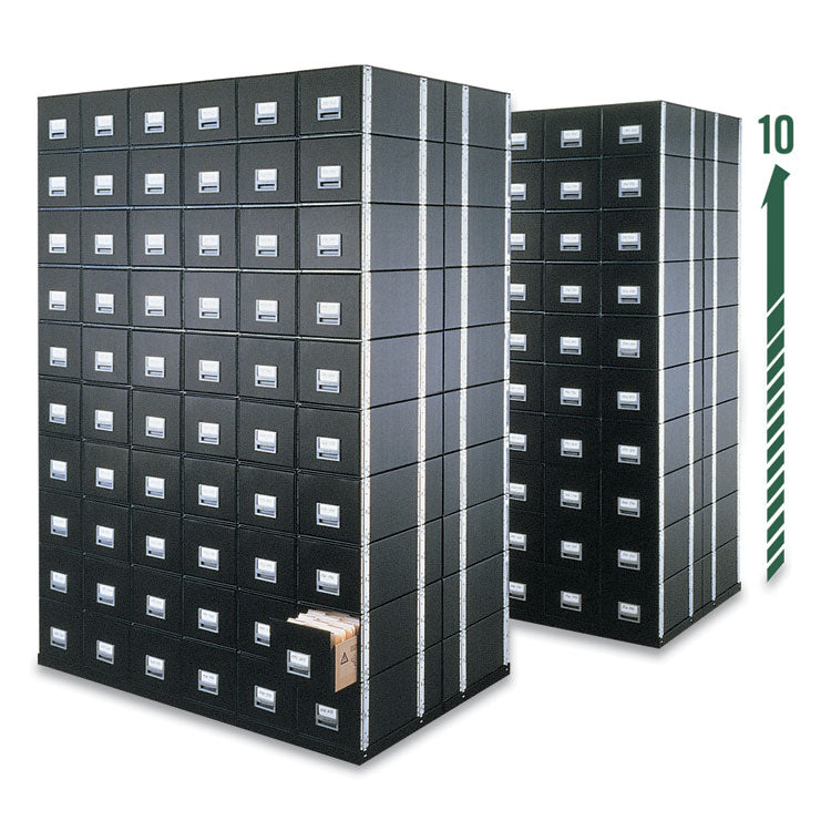 Bankers Box® STAXONSTEEL Maximum Space-Saving Storage Drawers, Letter Files, 14" x 25.5" x 11.13", Black, 6/Carton (FEL00511) Carton of 6